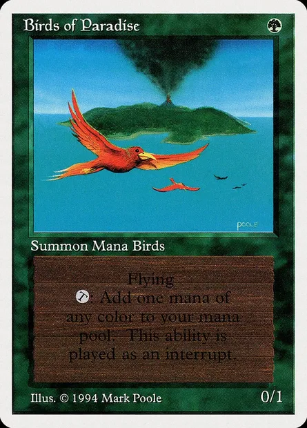 Oiseaux de paradis, carte Magic SUM 187 — extension Summer Magic / Edgar