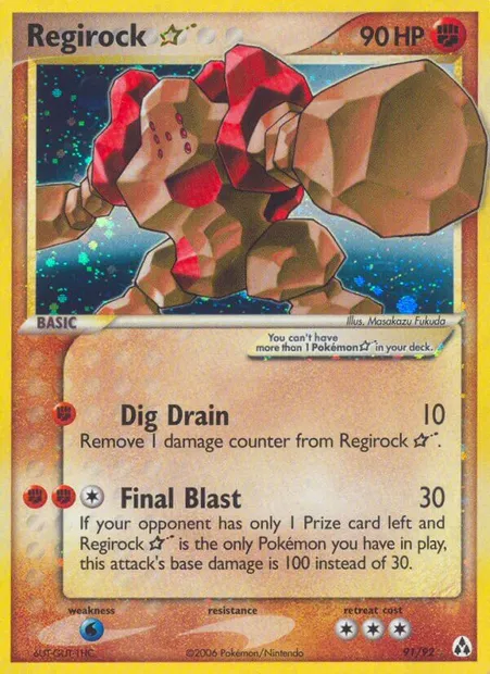Regirock ☆, Pokémon card LM 91 — Legend Maker set