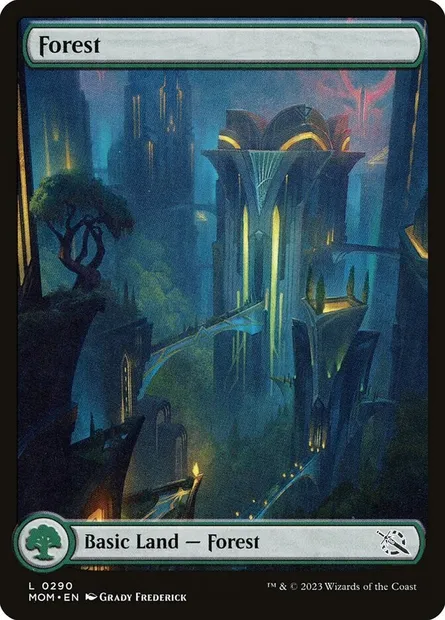 Forest, Magic card MOM 290 — March of the Machine set