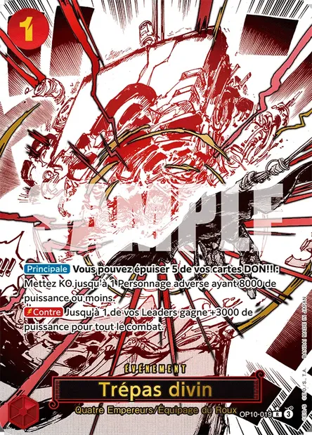 Trépas divin, carte One Piece OP10-019 — extension SANG ROYAL