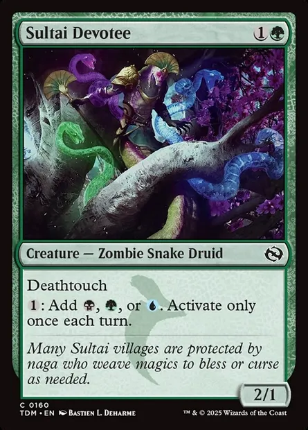 Sultai Devotee, Magic card TDM 160 — Tarkir: Dragonstorm set