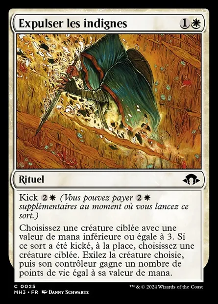 Expulser les indignes, carte Magic MH3 25 — extension Modern Horizons 3