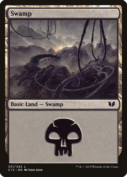 Swamp, Magic card C15 331 — Commander 2015 set