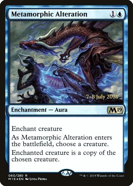 Altération métamorphe, carte Magic PM19 60s — extension Core Set 2019 Promos