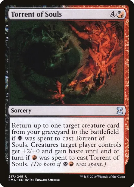 Torrent d'âmes, carte Magic EMA 217 — extension Eternal Masters
