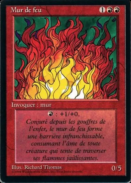 Mur de feu, carte Magic FBB 183 — extension Foreign Black Border