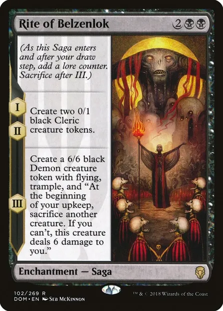 Rite of Belzenlok, Magic card DOM 102 — Dominaria set