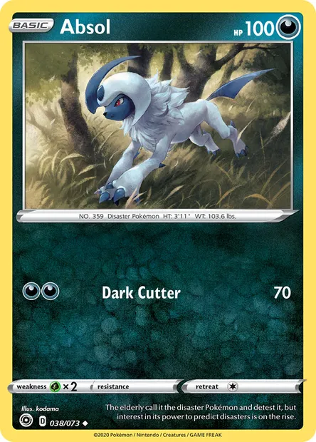 Absol, Pokémon card CPA 38 — Champion's Path set