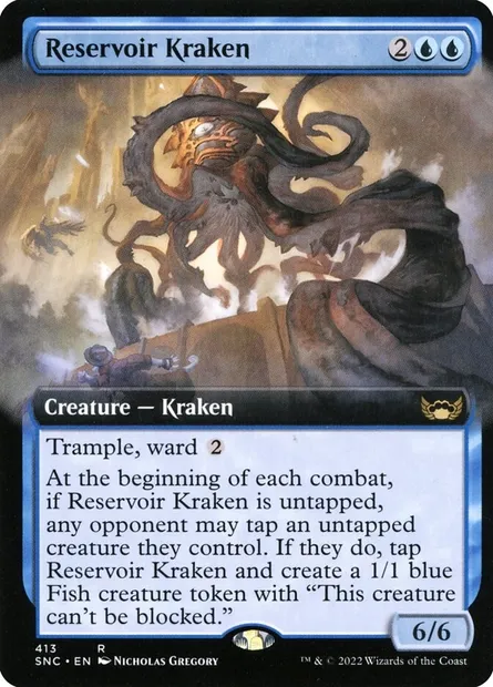 Reservoir Kraken, Magic card SNC 413 — Streets of New Capenna set