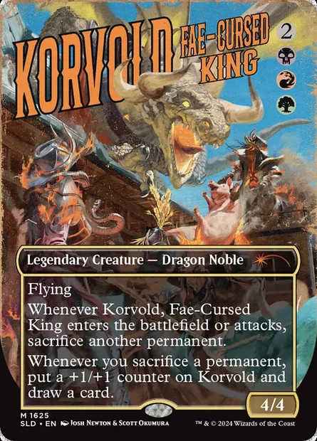 Korvold, Fae-Cursed King, Magic card SLD 1625 — Secret Lair Drop set