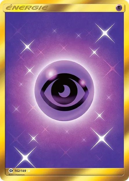 Énergie Psy, carte Pokémon SUM 162 — extension Soleil et Lune
