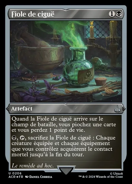 Fiole de ciguë, carte Magic ACR 206 — extension Assassin's Creed