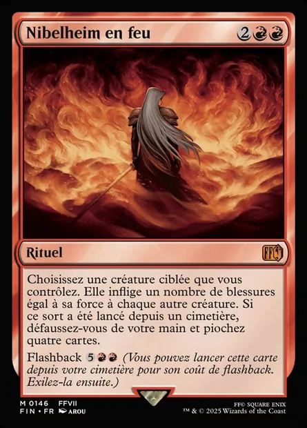 Nibelheim en feu, carte Magic FIN 146 — extension Final Fantasy