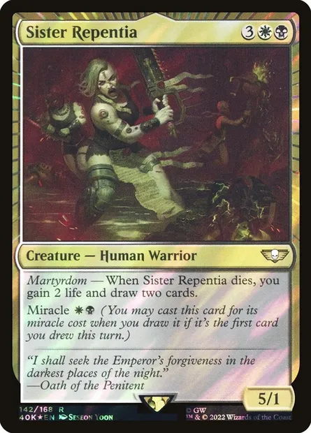 Sister Repentia, Magic card 40K 142★ — Warhammer 40,000 Commander set