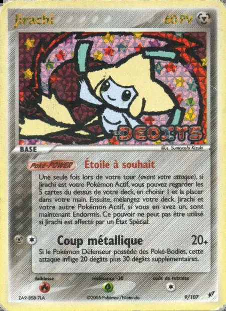 Jirachi, carte Pokémon DX 9 — extension EX Deoxys