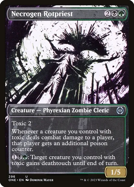 Necrogen Rotpriest, Magic card ONE 296 — Phyrexia: All Will Be One set