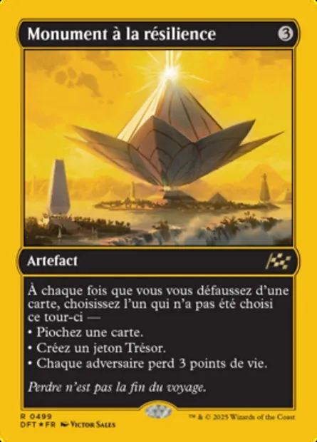 Monument à la résilience, carte Magic DFT 499 — extension Aetherdrift