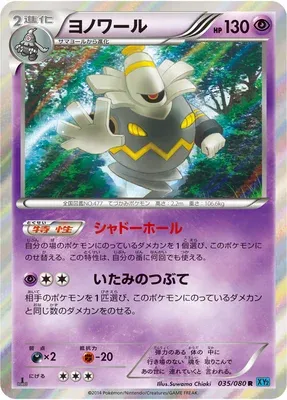 Dusknoir, Pokémon card XY2 035 — Wild Blaze set