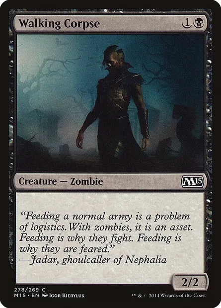 Walking Corpse, Magic card M15 278 — Magic 2015 set