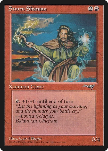 Storm Shaman, Magic card ALL 81a — Alliances set