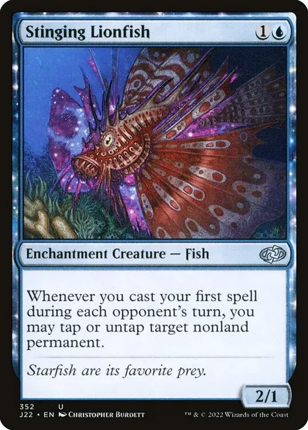 Stinging Lionfish, Magic card J22 352 — Jumpstart 2022 set