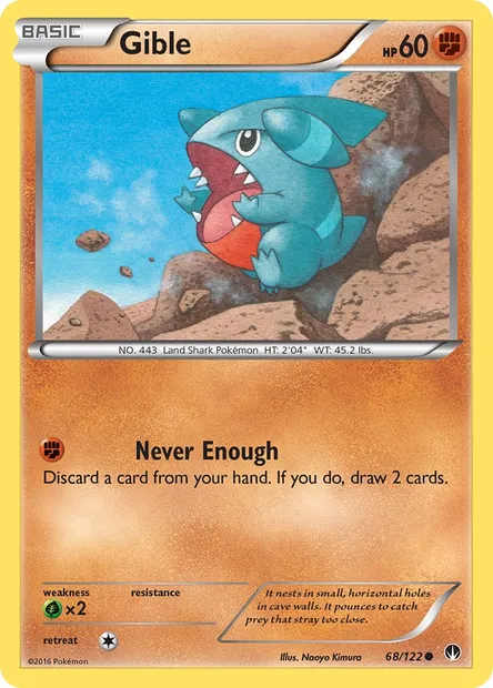 Gible, Pokémon card BKP 68 — BREAKpoint set