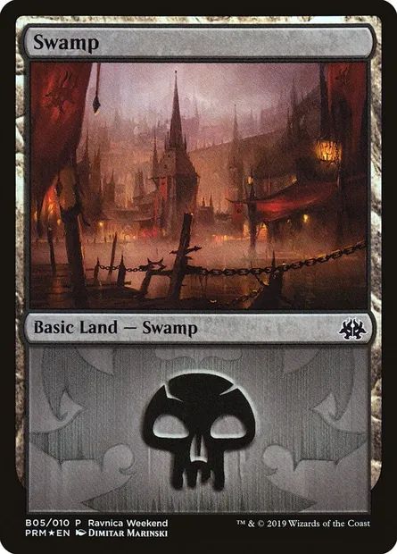 Marais, carte Magic PRW2 B05 — extension RNA Ravnica Weekend