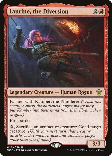Laurine, the Diversion, Magic card VOC 25 — Crimson Vow Commander set