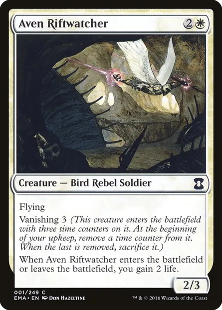 Aven Riftwatcher, Magic card EMA 1 — Eternal Masters set
