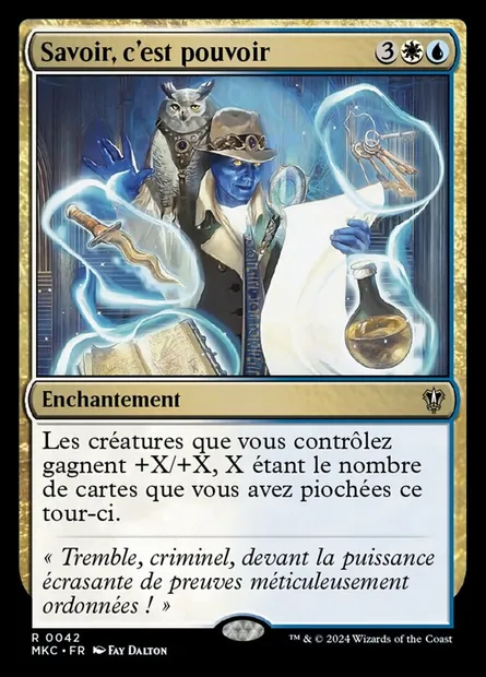 Savoir, c'est pouvoir, carte Magic MKC 42 — extension Murders at Karlov Manor Commander