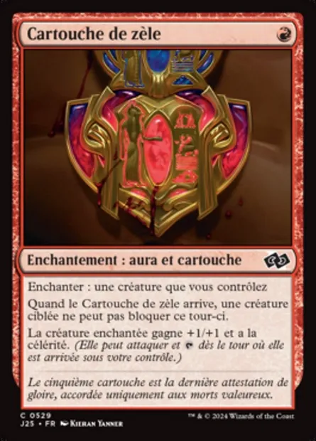 Cartouche de zèle, carte Magic J25 529 — extension Foundations Jumpstart