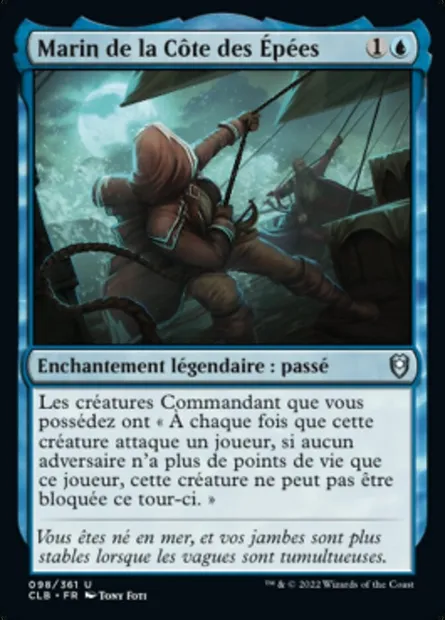 Marin de la Côte des Épées, carte Magic CLB 98 — extension Commander Légendes : la bataille de la Porte de Baldur