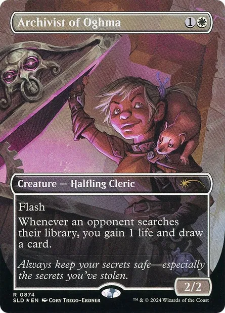 Archiviste d'Oghma, carte Magic SLD 874 — extension Secret Lair Drop