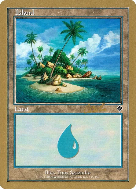 Island, Magic card WC02 cr335a — World Championship Decks 2002 set