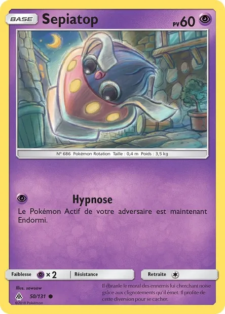 Sepiatop, carte Pokémon FLI 50 — extension Lumière Interdite