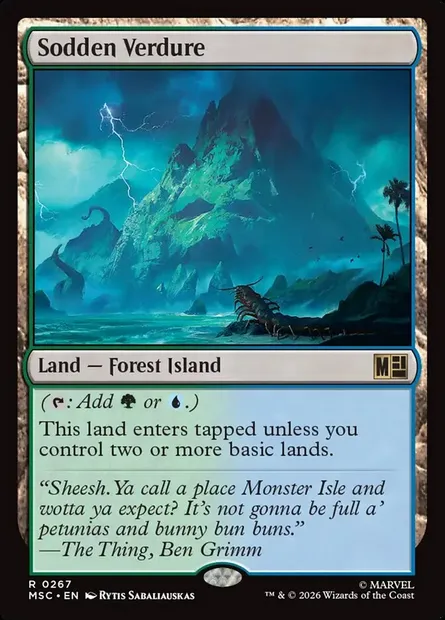 Sodden Verdure, Magic card MSC 267 — Marvel Super Heroes Commander set