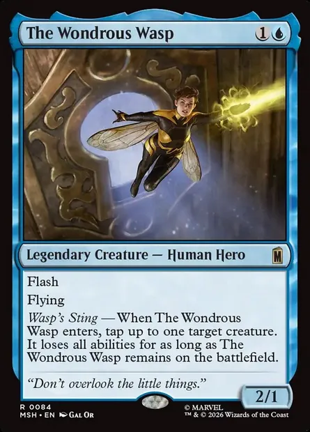 The Wondrous Wasp, Magic card MSH 84 — Marvel Super Heroes set