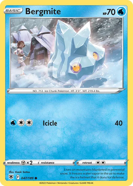 Bergmite, Pokémon card ASR 047 — Astral Radiance set