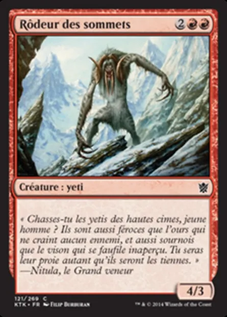 Rôdeur des sommets, carte Magic KTK 121 — extension Les Khans de Tarkir