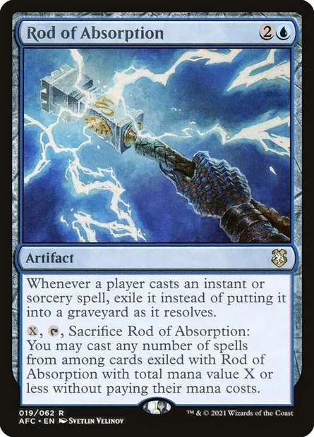 Rod of Absorption, Magic card AFC 19 — Forgotten Realms Commander set