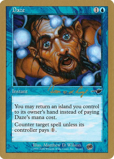 Daze, Magic card WC00 tvdl30sb — World Championship Decks 2000 set