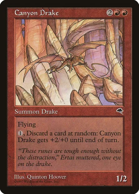 Canyon Drake, Magic card TMP 166 — Tempest set