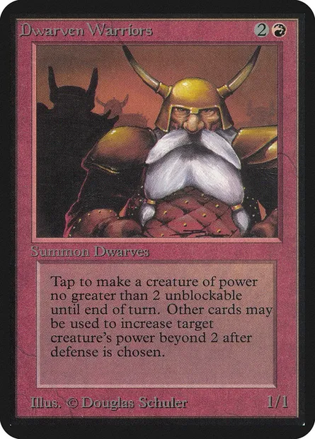 Dwarven Warriors, Magic card LEA 143 — Limited Edition Alpha set