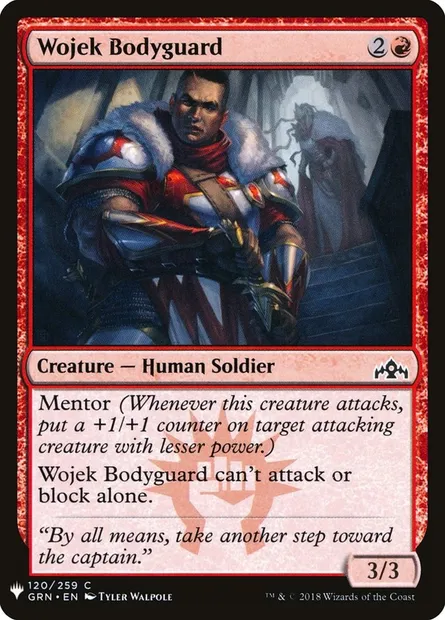 Wojek Bodyguard, Magic card PLST GRN-120 — The List set
