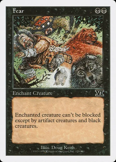 Fear, Magic card 6ED 129 — Classic Sixth Edition set