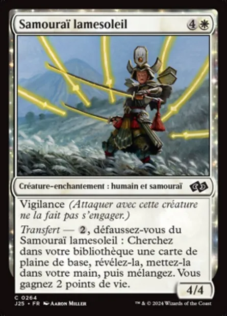 Samouraï lamesoleil, carte Magic J25 264 — extension Foundations Jumpstart
