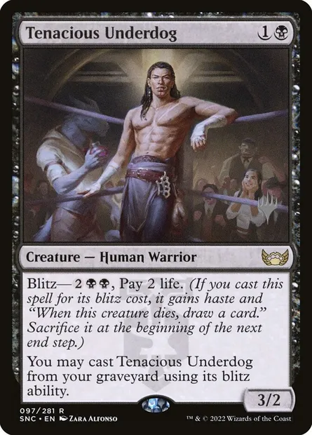 Tenacious Underdog, Magic card PSNC 97p — Streets of New Capenna Promos set