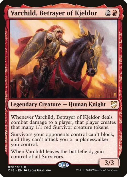 Varchild, Betrayer of Kjeldor, Magic card C18 28 — Commander 2018 set