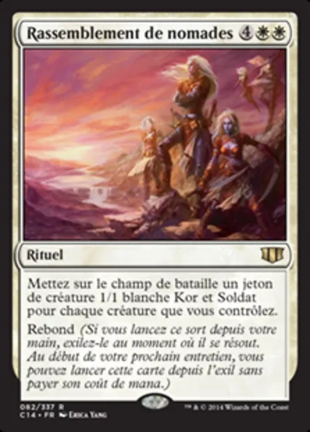 Rassemblement de nomades, carte Magic C14 82 — extension Commander 2014