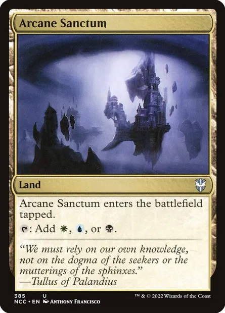 Arcane Sanctum, Magic card NCC 385 — New Capenna Commander set